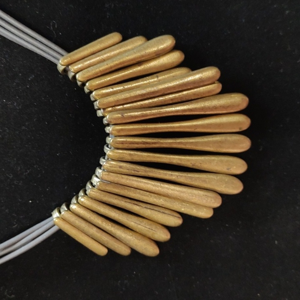 Brass Statement Necklace - Picture 2 of 6